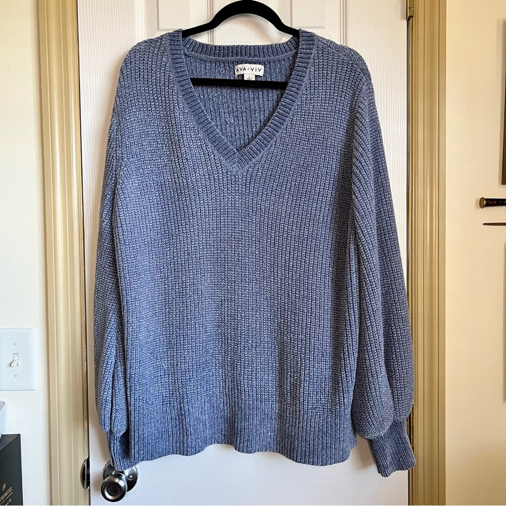 Bishop Sleeve Sweater | Ava & Viv 1X